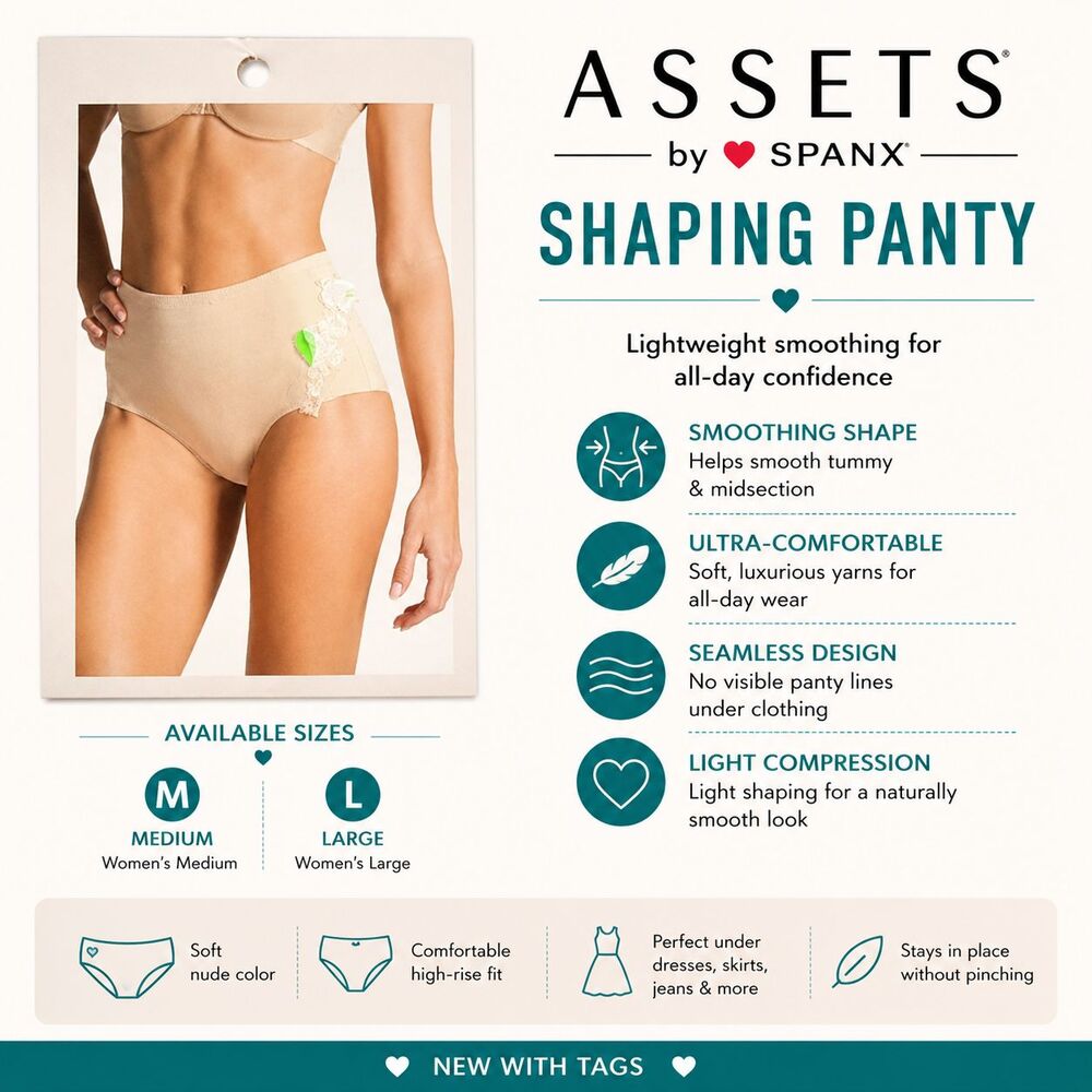 Assets by SPANX Shaping Panty Nude Seamless Light Compression Smoothing Brief